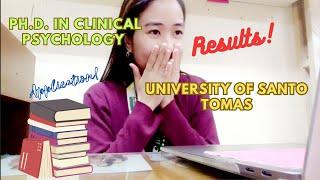 PhD in Clinical Psychology in UST Graduate School Application Results