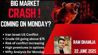 Stock Market Crash on Monday ? | Iran Israel US War | Nifty prediction for tomorrow | Nifty Analysis