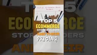 Top 5 E-commerce store builders #ecommerce #wix #hostinger #squarespace #woocommerce #shopify