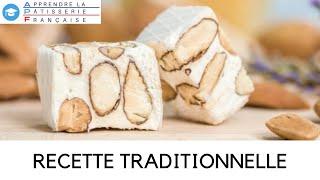 White nougat with honey traditional recipe.