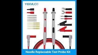 Multimeter Test Leads Kit with Replaceable Needles For Digital Multimeter Sharp Probe Tip