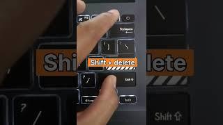 permanent Delete shortcut key laptop/pc #shorts #youtubeshorts