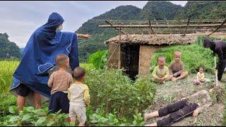 The sick mother left behind two orphaned children wandering everywhere with no one to help them