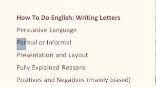 How To Do English: Writing Letters