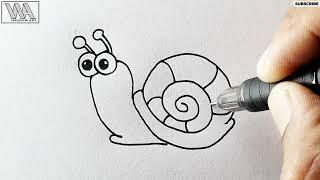 Speedy Snail Sketching || Quick and Simple Drawing || Window Art