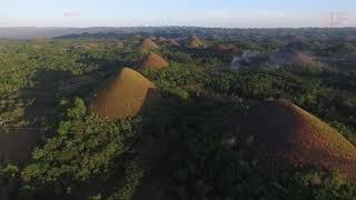 Aerial Drone Shots of Chocolate Hills Bohol Philippines