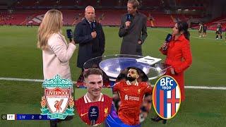 Liverpool vs Bologna 2-0 Mohamed Salah And  Mac Allister Goal Arne Slot And Mac Allister Interview