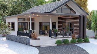 Simple House Design 3-Bedroom, Small Farmhouse Idea 9x10 Meters -  Beautiful and Luxury House