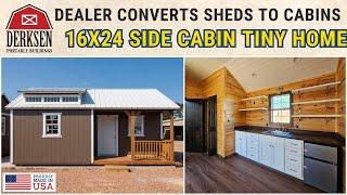 Derksen 16'x24' Side Cabin Converted into Tiny Home