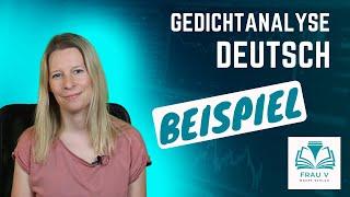 Beispiel Gedichtanalyse - Deutsch Oberstufe