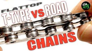 MTB T-Type FLATTOP CHAINS vs Road - SRAM 12s T-Type Red, Force, Rival, XX, X0, GX, AXS #srammtb