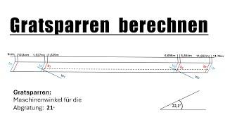 Gleichgeneigten Gratsparren berechnen