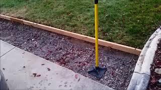 Concrete driveway addition prep work (Part 1)