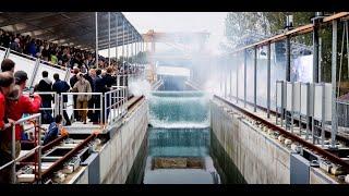 Delta Flume opening  wave