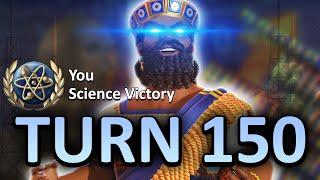 I Won An INSANE Science Victory In 150 Turns As Babylon On DEITY - Civ 6 Babylon