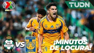 ¡DOS GOLAZOS DE TIGRES EN MINUTOS DE LOCURA! | Santos 0-3 Tigres | Liga Mx -AP2024 - J4 | TUDN