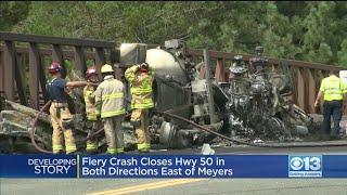 Fiery Crash Kills 1, Closes Part Of Hwy 50 In South lake Tahoe