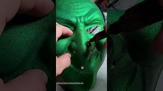 I repainted a Spirit Halloween Mask as... #art #painting #mask #halloween #custom