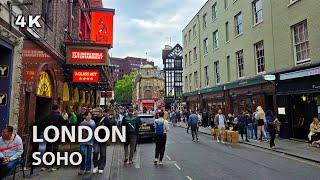  Vibrant Soho - London's Entertainment District | 4K  60FPS HDR