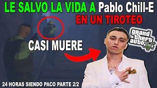 Pablo Chill-E CASI MUERE EN UN TIROTEO  SIENDO CARABINERO POR 24 HORAS l GTA V ROLEPLAY #CHILE