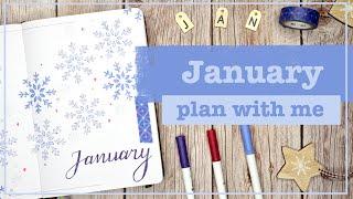 January 2023 | Bullet Journal Set Up | Plan With Me - Snowflake Theme