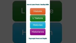 How to Learn French  Reading Skills #histoire #historien #historienne