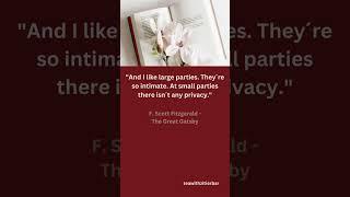 QUOTE - F. Scott Fitzgerald - The Great Gatsby / #shorts #teawithzitierbar