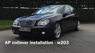 AP COILOVER installation MERCEDES C CLASS W203