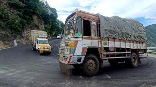 Load Lorry & Car Bike Traveling Last Hairpin bend Dhimbam Hills Road