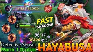 Fast Hand Hayabusa Perfect Shadow! - Top 1 Global Hayabusa by Detective Sensui - Mobile Legends