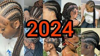 Flawless braids styles for black ladies | Stitch braids hairstyles 2024 | Cornrows