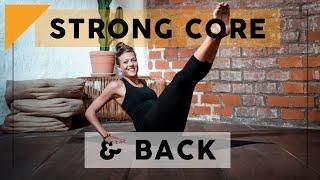 45 Minute Strength Core & Back Yoga Workout | Breathe and Flow Yoga