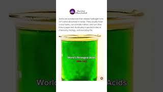 World’s strongest acid  #science #acid #shorts