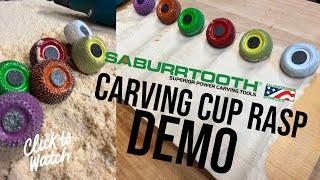 Demo of the 2” Power Carving Cup Rasp