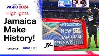 Jamaica's Roje Stona wins Olympic gold and sets Olympic record in the men's discus  | #Paris2024