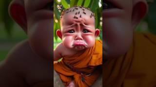 monk cute little #viral #shorts #cutebaby #littlemonk #foryou #trending #funny