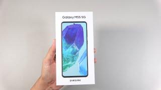 Samsung Galaxy M55 unboxing, speakers, camera, antutu, gaming test