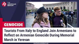 Tourists From Italy to England Join Armenians to Reflect on Armenian Genocide in Yerevan