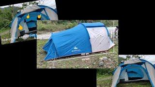 Decathlon Quechua tent review||4 (four) person waterproof camping tent||Heavy rain-Strong wind tent.