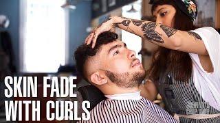 Skin Fade for Curly Hair Haircut & Hairstyle Tutorial with Barber Toastie Styles