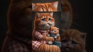 Ginger  Cat is lovelorn ,cat is crying #shorts #viralshort #funny #cats #catmemes #aicats