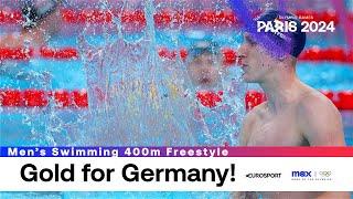 GERMANY WIN GOLD!  | Men's Swimming 400m Freestyle Highlights | Paris Olympics 2024 | #Paris2024