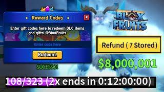 NOVOS CÓDIGOS 12 HORAS EXP + 32 CÓDIGOS DE 2X XP BELI E RESET NO BLOX FRUITS 2024 - blox fruit codes