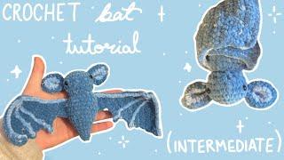 Crochet Halloween bat tutorial (intermediate)