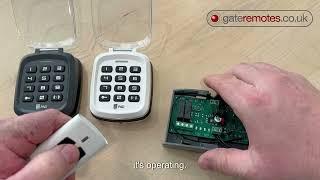 How to program a HR PAD wireless keypad from a fixed code gate or door remote.