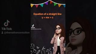 30 second maths: Equation of a straight line #maths #learn #education #shorts #viral #fyp #math