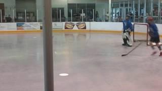 Oshawa vs Belleville 2016 ball hockey   Coward #12 sucker punches Oshawa player