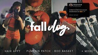 FALL VLOG  | Boo Basket, Pumpkin Patch, Getting My Permit, Hair Appt, Paint Sesh