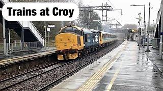 Trains at Croy, Edinburgh-Glasgow Mainline on 30th December 2024 #trainspotting #railways #scotland