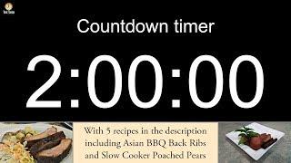 2 hour Countdown timer with alarm (including 5 recipes)